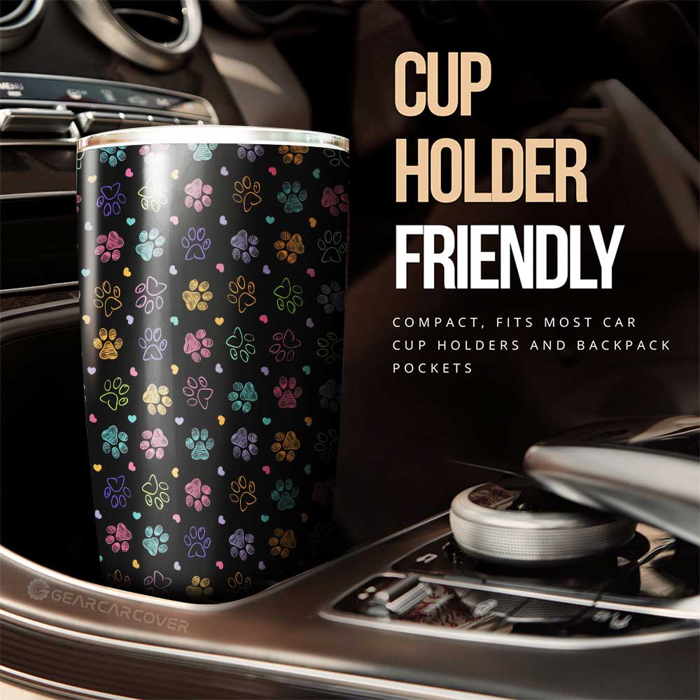 Dog Paw Tumbler Cup Custom Car Interior Accessories - Gearcarcover - 2