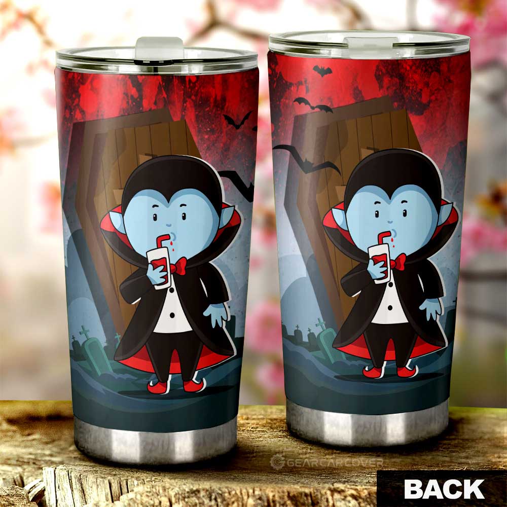 Dracula Tumbler Cup Custom Halloween Characters Car Interior Accessories - Gearcarcover - 3