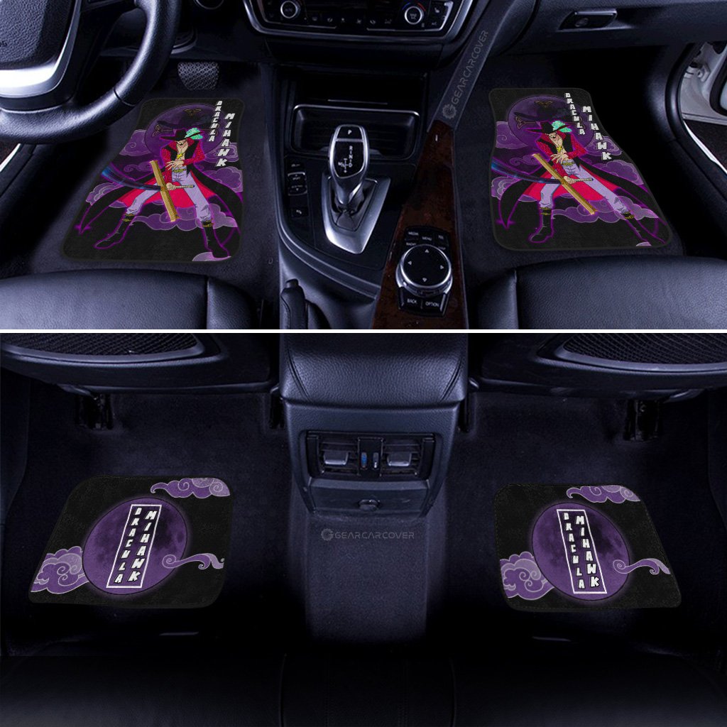 Dracule Mihawk Car Floor Mats Custom One Piece Anime Car Accessories For Anime Fans - Gearcarcover - 3