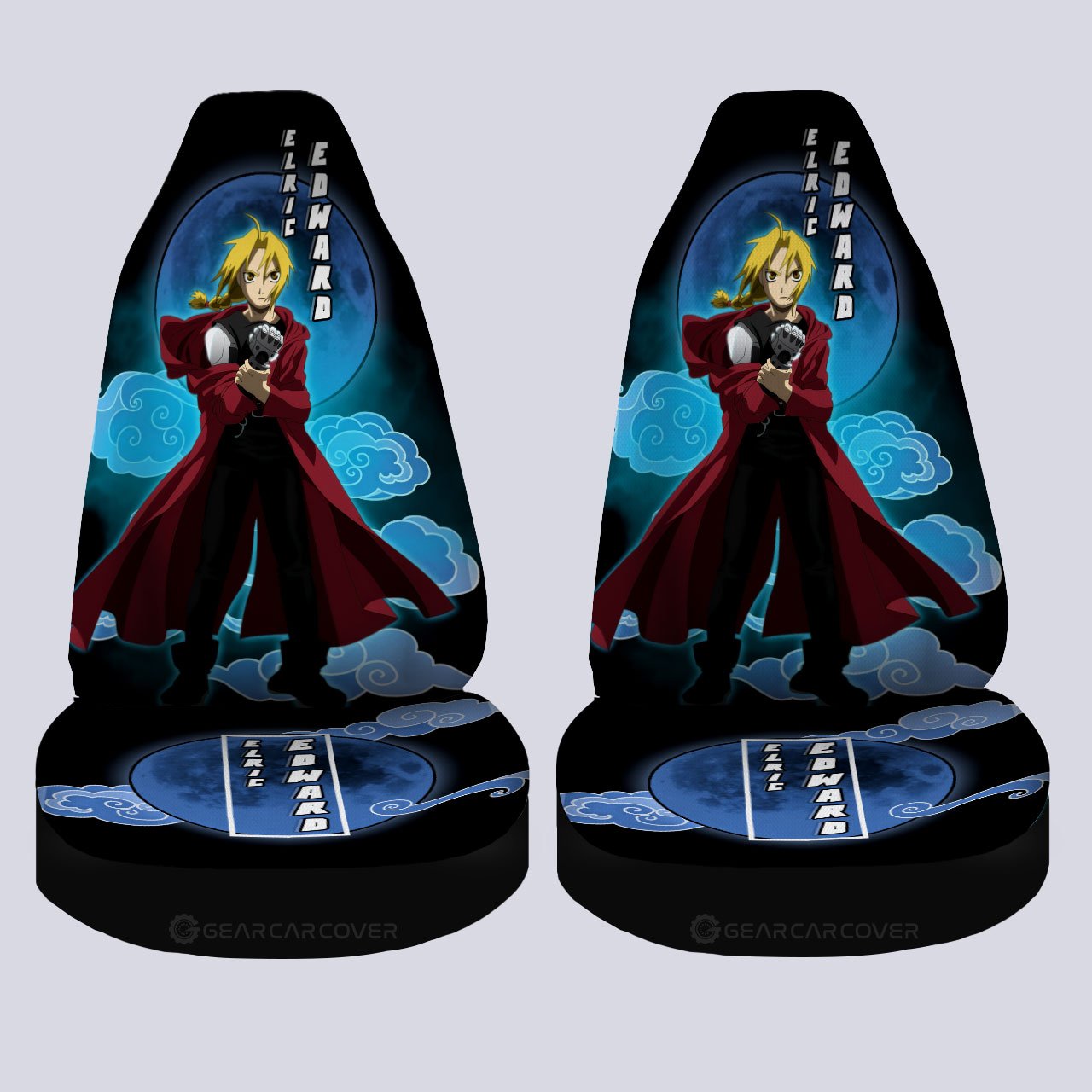 Edward Elric Car Seat Covers Custom Fullmetal Alchemist Anime Car Interior Accessories - Gearcarcover - 4