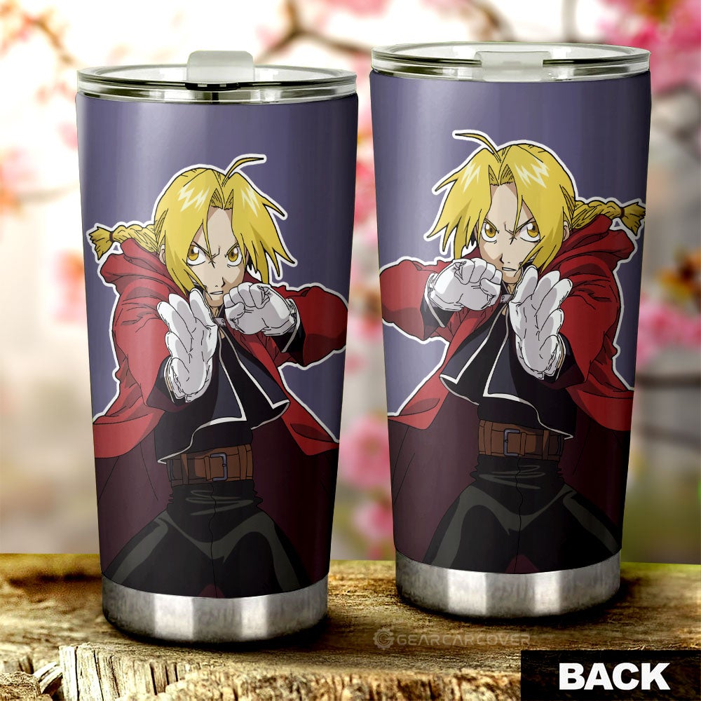 Edward Elric Tumbler Cup Custom Main Hero Fullmetal Alchemist Anime Car Accessories - Gearcarcover - 3