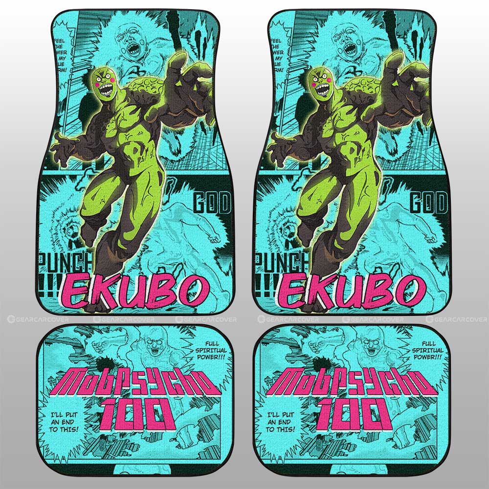 Ekubo Car Floor Mats Custom Mob Pyscho 100 Anime Mix Manga - Gearcarcover - 1