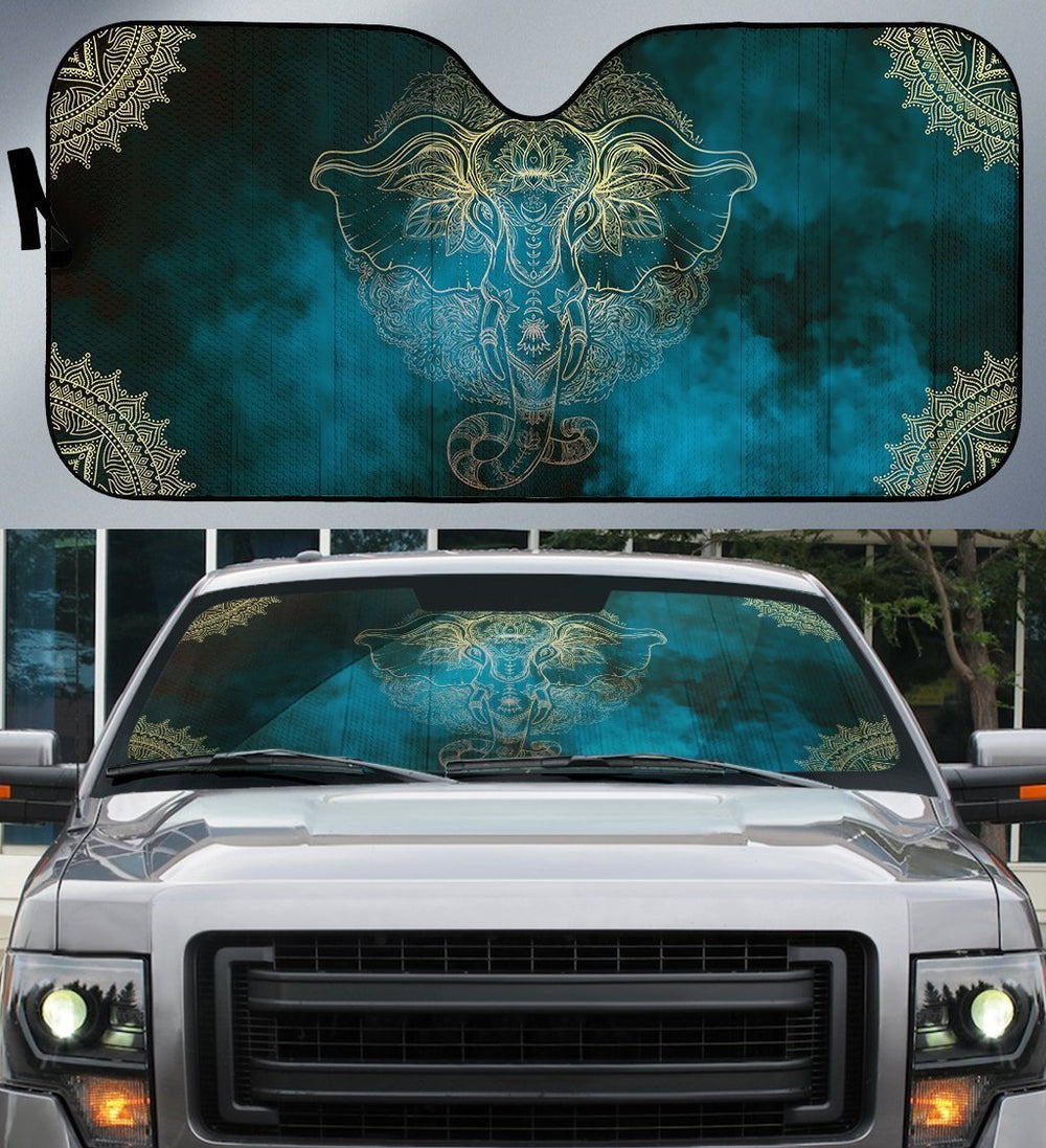 Elephant Mandala Car Sunshade Custom Car Interior Accessories - Gearcarcover - 1