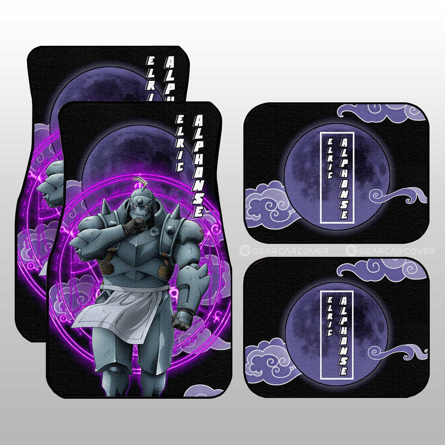 Elric Alphonse Car Floor Mats Custom Anime Fullmetal Alchemist Car Interior Accessories - Gearcarcover - 1