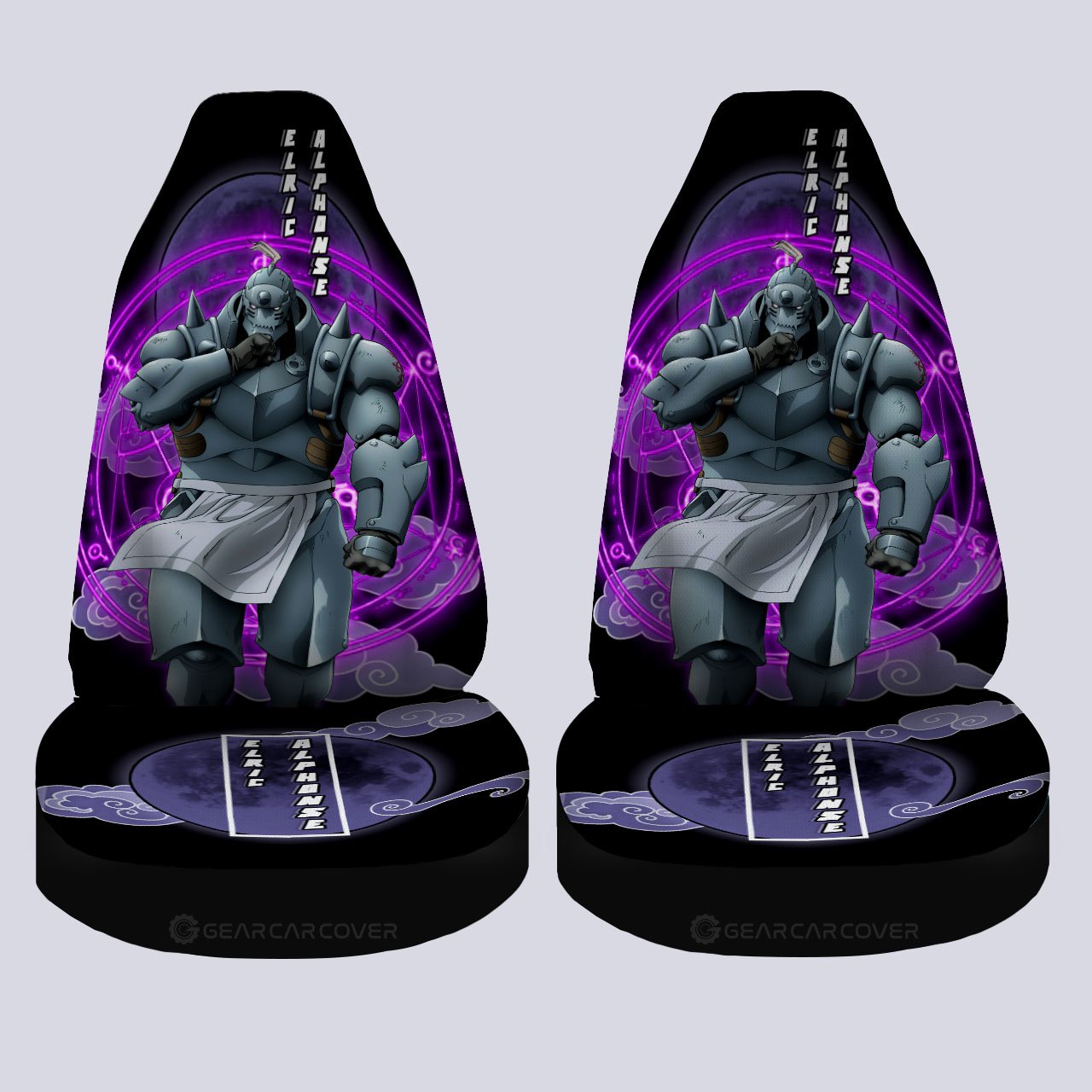 Elric Alphonse Car Seat Covers Custom Anime Fullmetal Alchemist Car Interior Accessories - Gearcarcover - 4