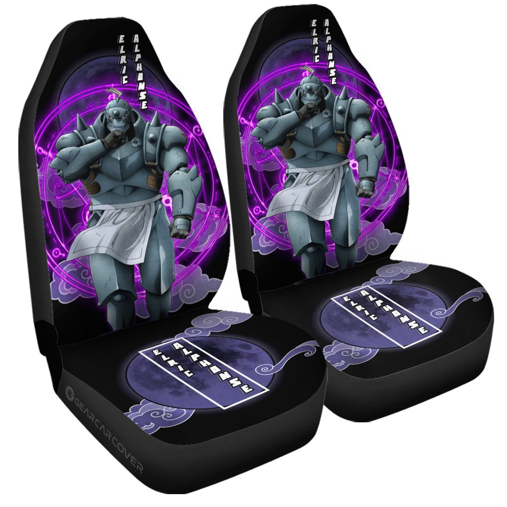 Elric Alphonse Car Seat Covers Custom Anime Fullmetal Alchemist Car Interior Accessories - Gearcarcover - 3
