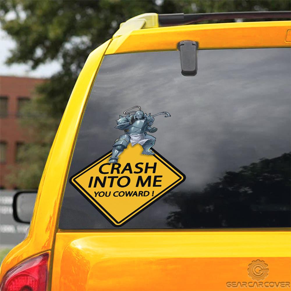 Elric Alphonse Warning Car Sticker Custom Fullmetal Alchemist Anime Car Accessories - Gearcarcover - 3