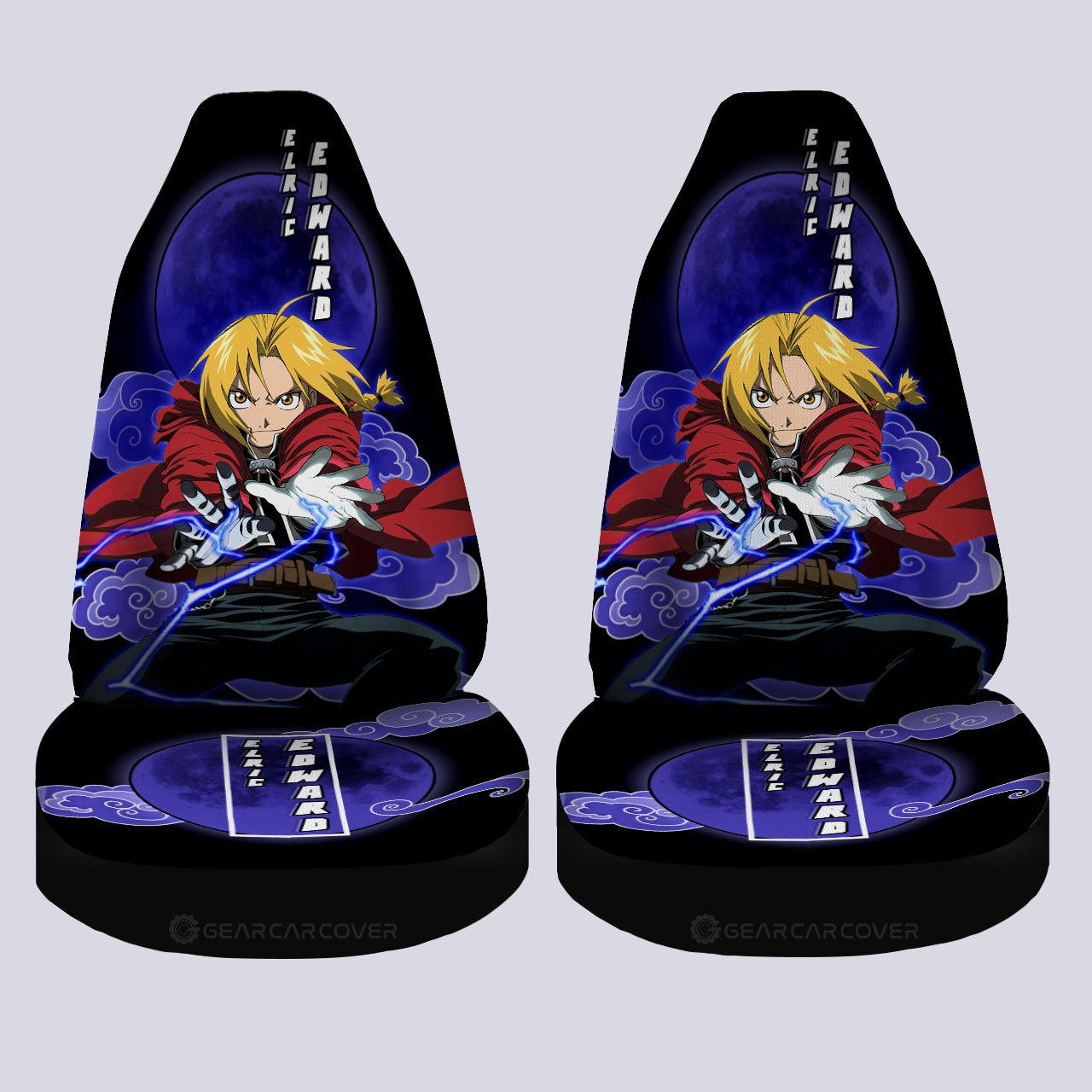 Elric Edward Car Seat Covers Custom Anime Fullmetal Alchemist Car Interior Accessories - Gearcarcover - 4