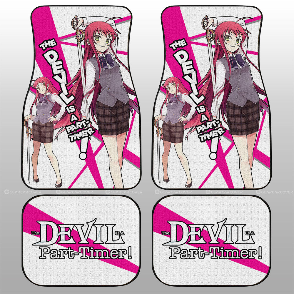 Emi Yusa Car Floor Mats Custom The Devil Is a Part Timer Anime Car Accessories - Gearcarcover - 2