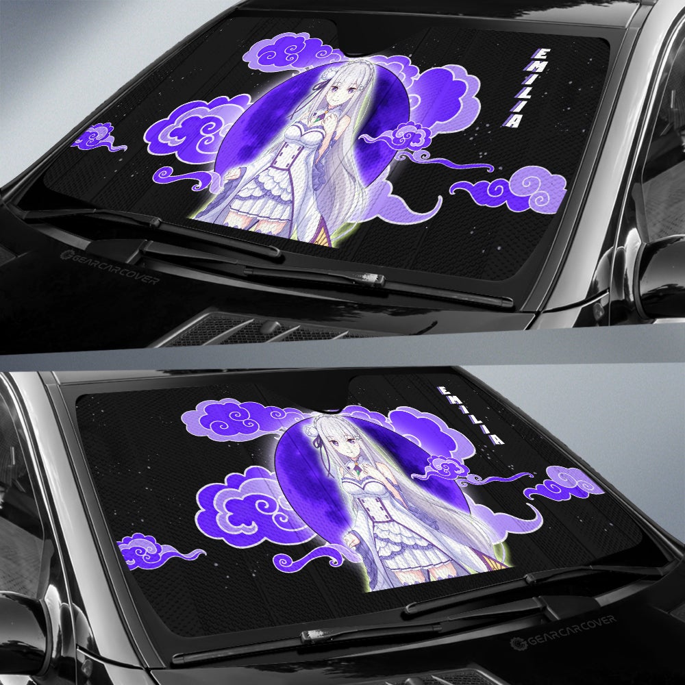 Emilia Car Sunshade Custom Re:Zero Anime Car Accessoriess - Gearcarcover - 2