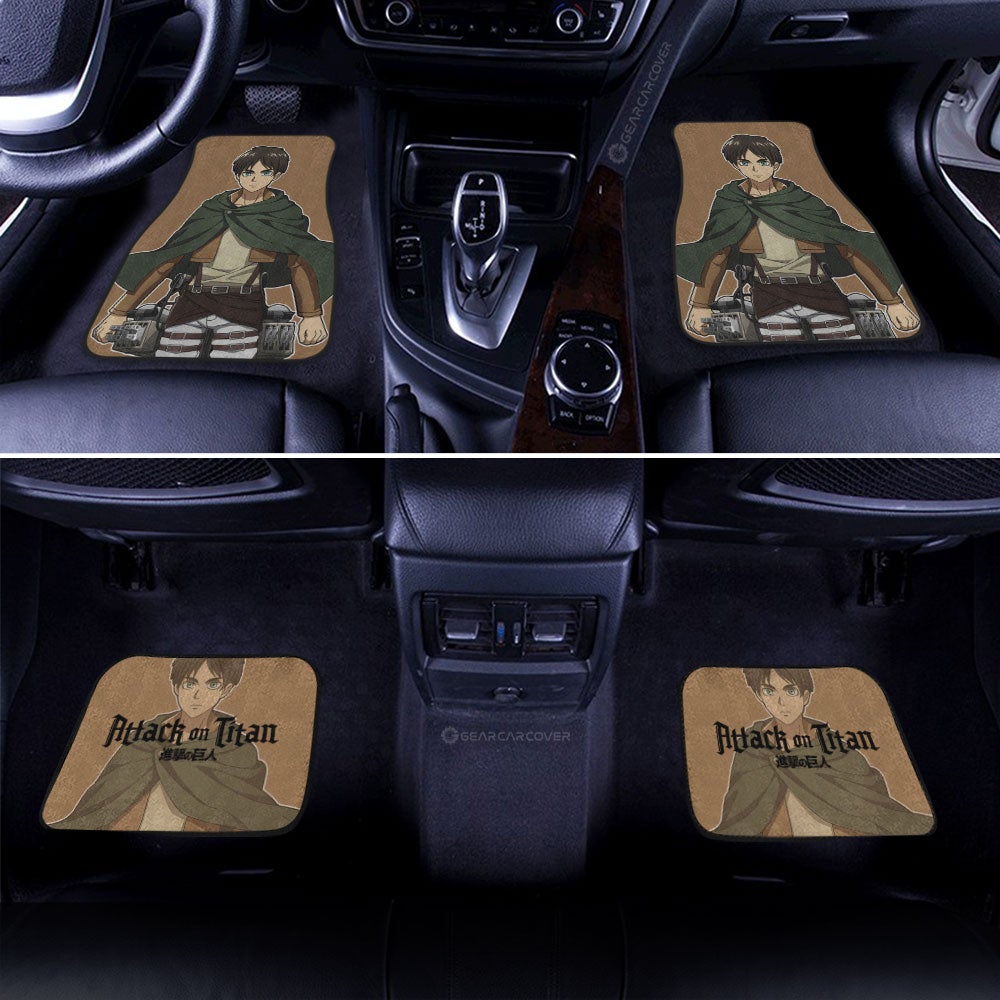 Eren Yeager Car Floor Mats Custom Main Hero Attack On Titan Anime Car Accessories - Gearcarcover - 3
