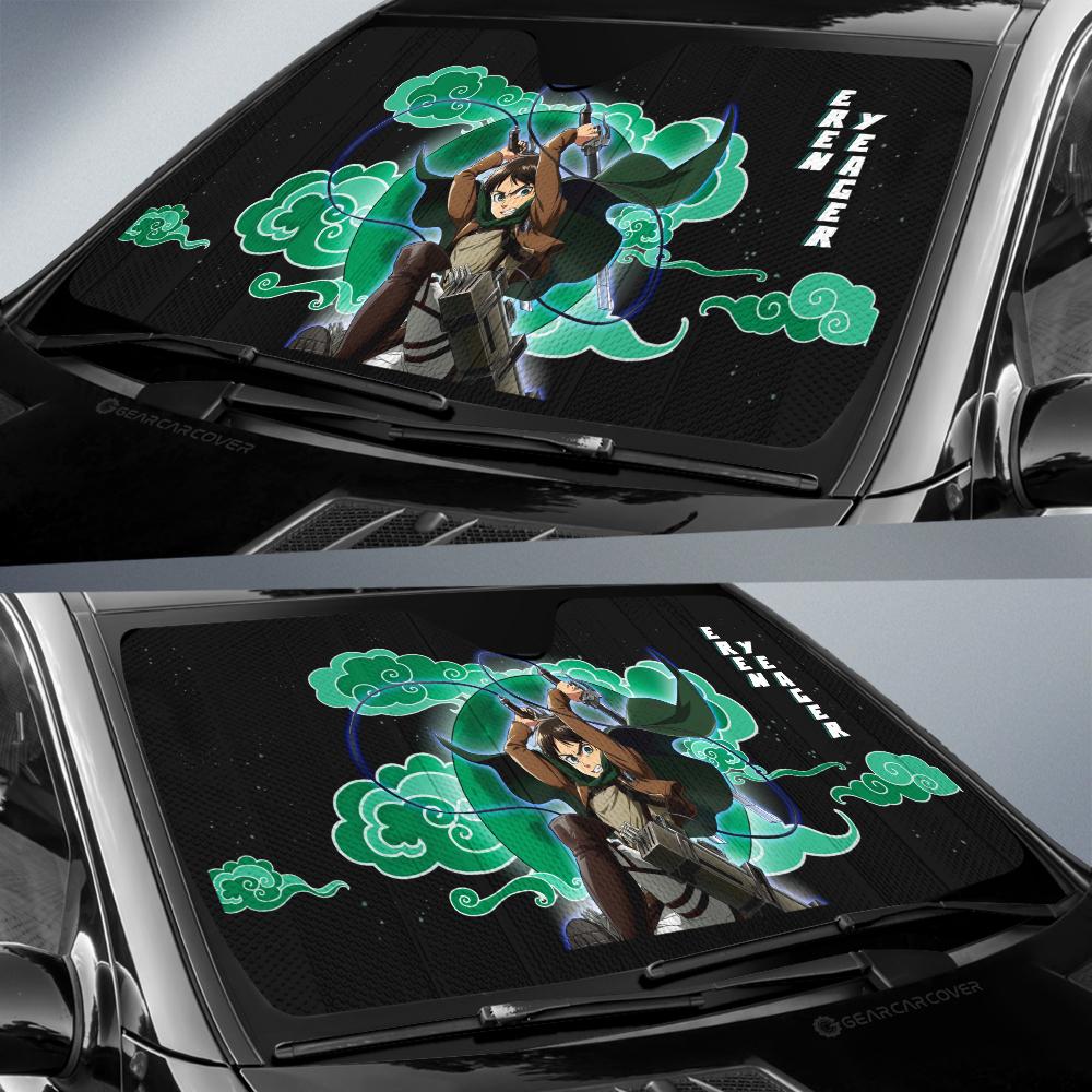 Eren Yeager Car Sunshade Custom Attack On Titan Anime - Gearcarcover - 2