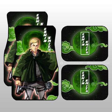Erwin Smith Car Floor Mats Custom Attack On Titan Anime - Gearcarcover - 1