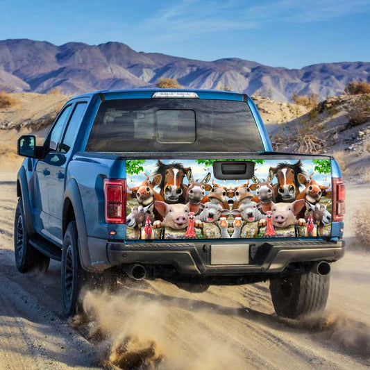 Farm Animals Truck Tailgate Decal Custom Farmer Car Accessories - Gearcarcover - 1