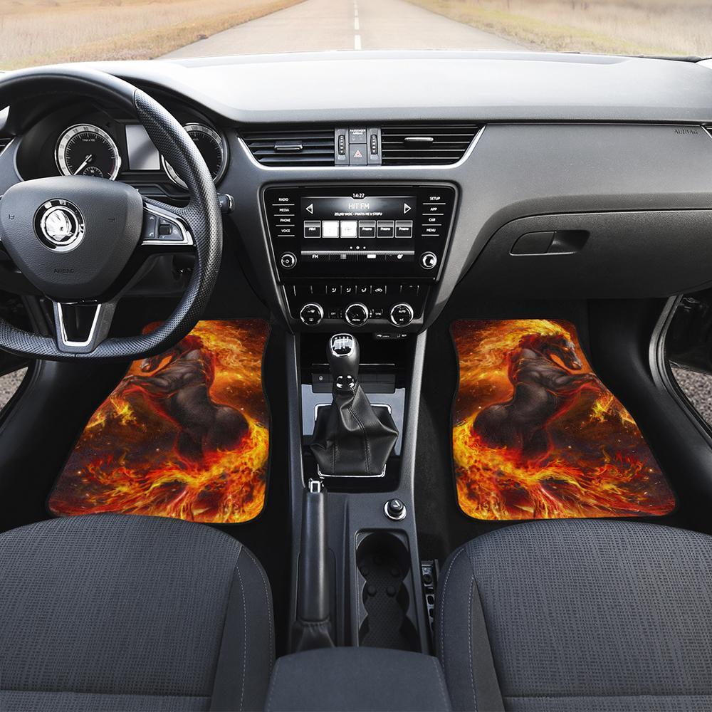 Fire Horse Car Floor Mats Custom Horse Lover Car Accessories - Gearcarcover - 2