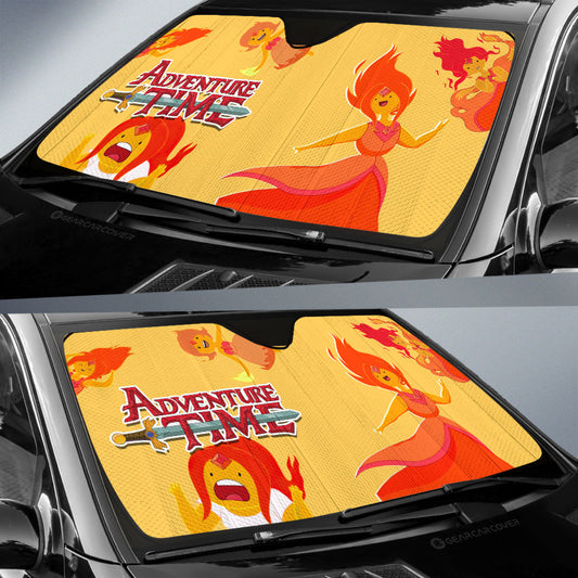 Fire Princess Adventure Time Car Sunshade Custom Cartoon Car Accessories - Gearcarcover - 2