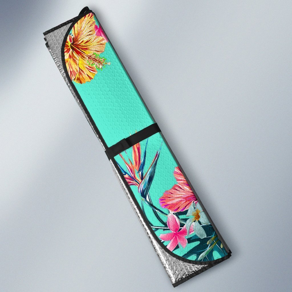 Flamingo Car Sun Shade Custom Car Accessories Gift Idea - Gearcarcover - 2