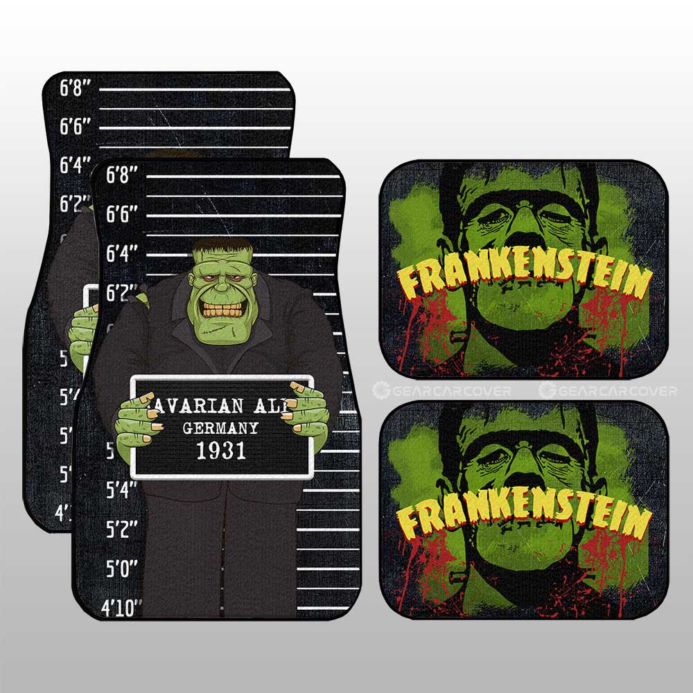 Frankenstein Car Floor Mats Custom Horror Characters Car Accessories - Gearcarcover - 3
