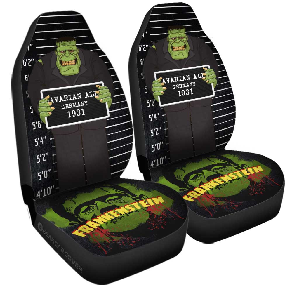 Frankenstein Car Seat Covers Custom Horror Characters Car Accessories - Gearcarcover - 2