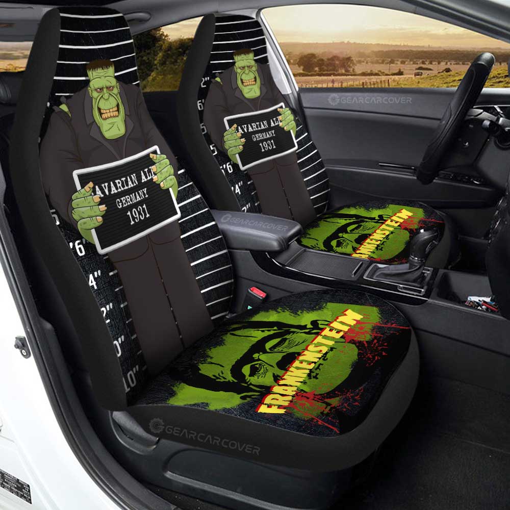 Frankenstein Car Seat Covers Custom Horror Characters Car Accessories - Gearcarcover - 3