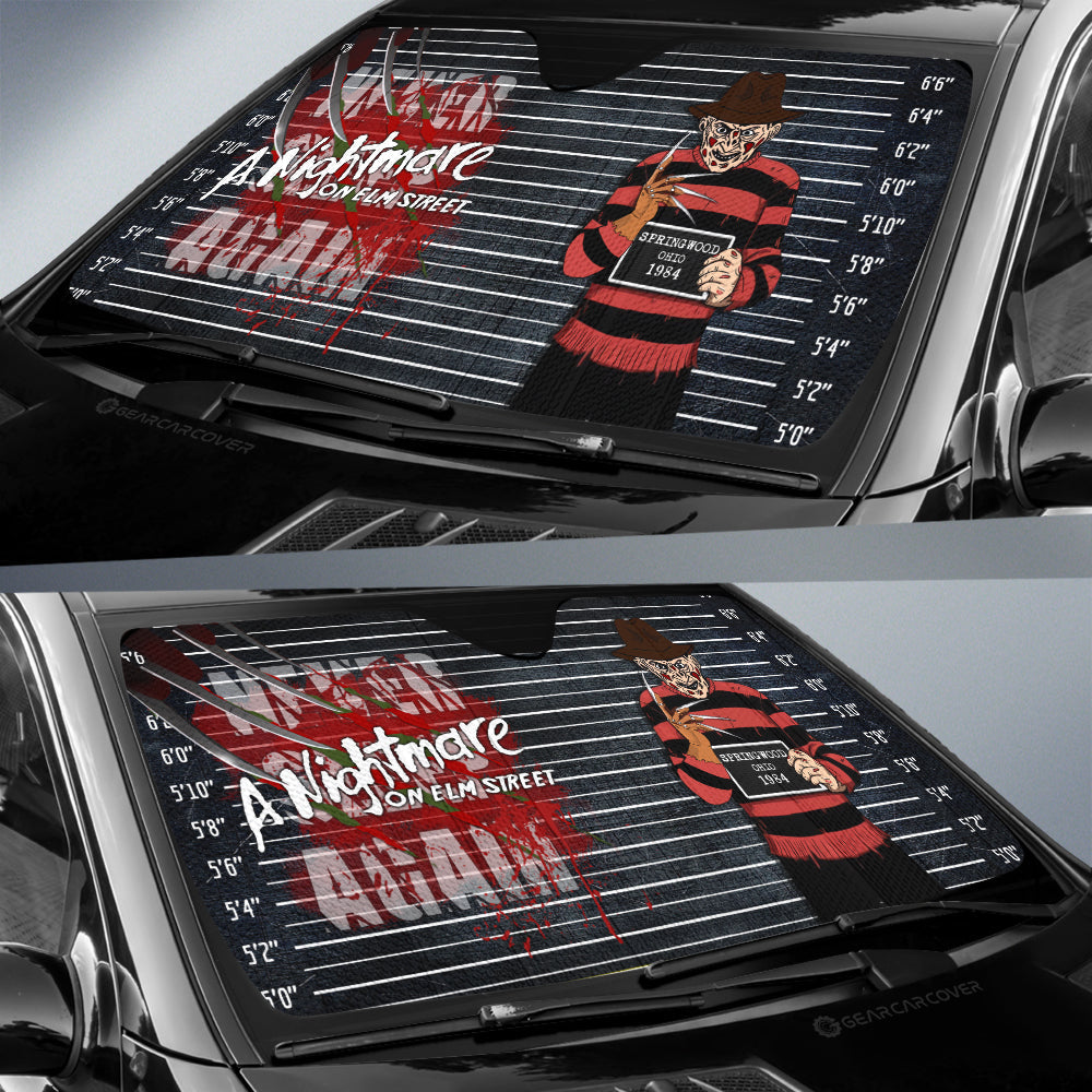 Freddy Krueger Car Sunshade Custom Horror Characters Car Interior Accessories - Gearcarcover - 3