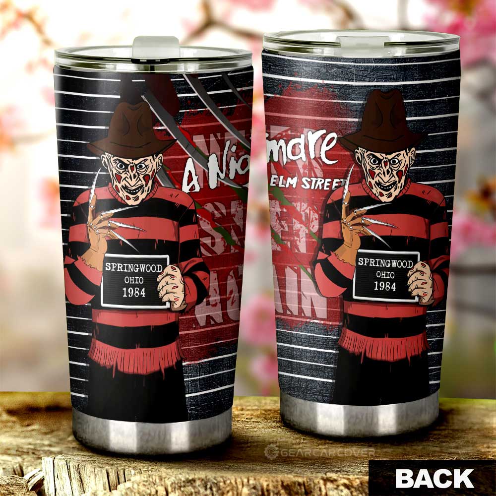 Freddy Krueger Tumbler Cup Custom Horror Characters Car Interior Accessories - Gearcarcover - 3