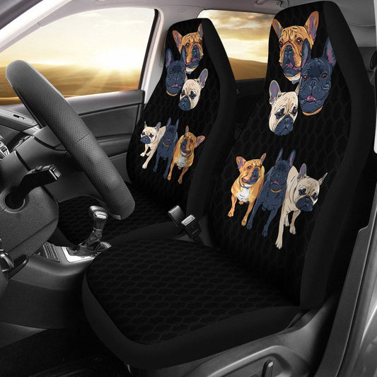 French Bulldog Car Seat Covers Custom Funny Car Accessories For Dog Lovers - Gearcarcover - 2