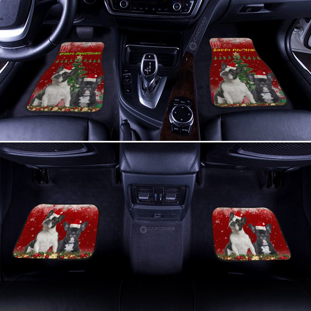 French Bulldogs Christmas Dog Car Floor Mats Custom Car Interior Accessories - Gearcarcover - 3
