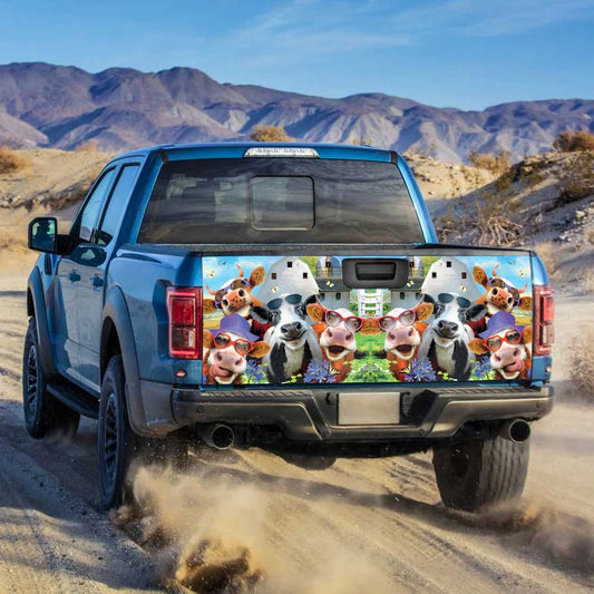 Funny Cow Truck Tailgate Decal Custom Selfie Cow Car Accessories - Gearcarcover - 2