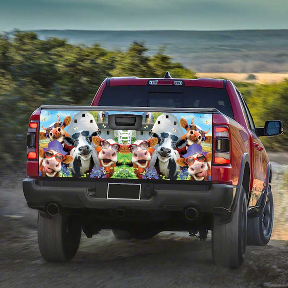 Funny Cow Truck Tailgate Decal Custom Selfie Cow Car Accessories - Gearcarcover - 3
