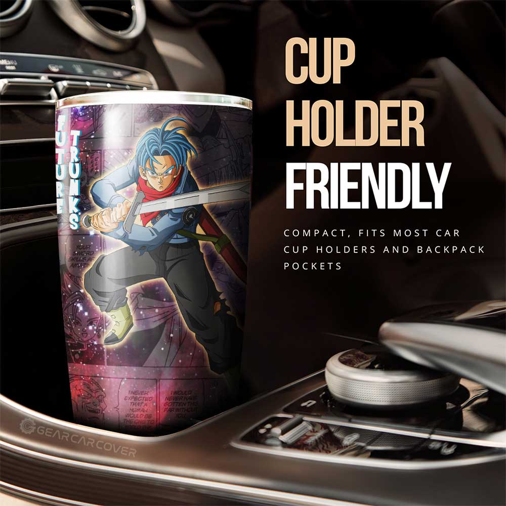 Future Trunks Tumbler Cup Custom Dragon Ball Anime Car Accessories Manga Galaxy Style - Gearcarcover - 2