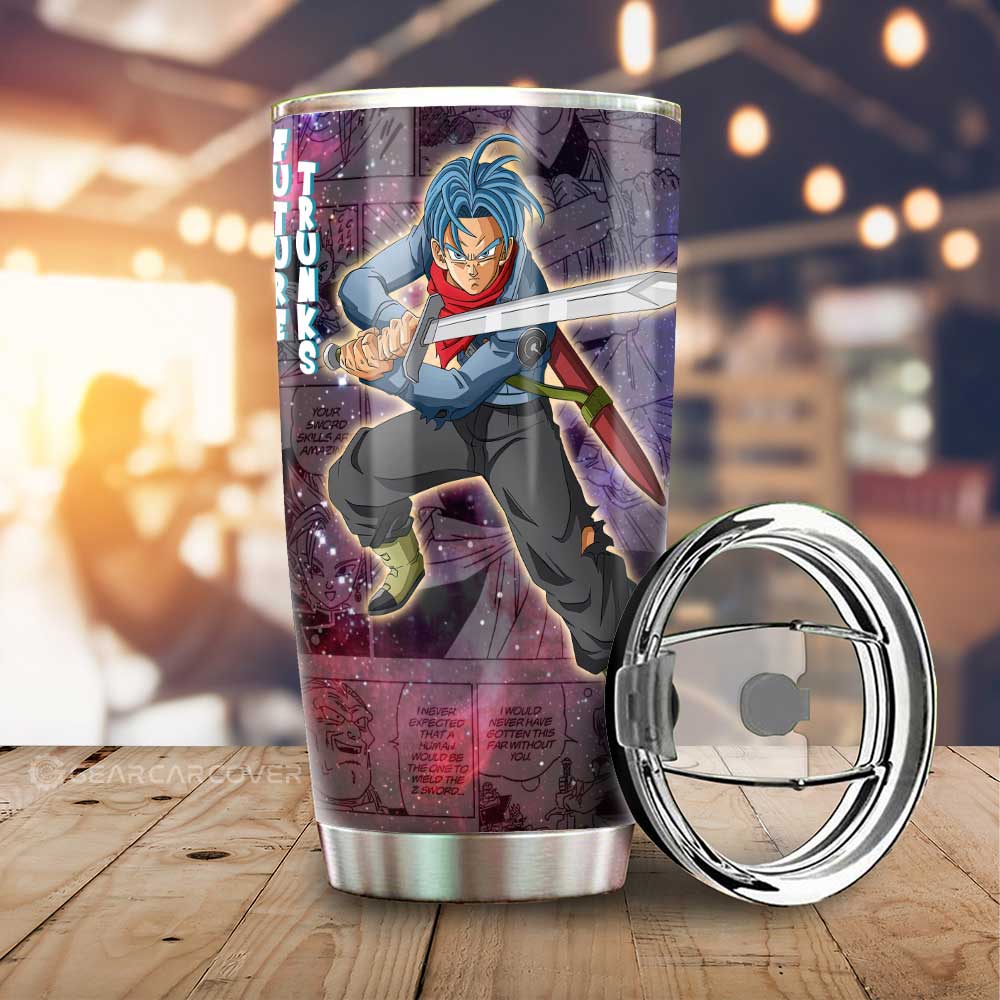 Future Trunks Tumbler Cup Custom Dragon Ball Anime Car Accessories Manga Galaxy Style - Gearcarcover - 1