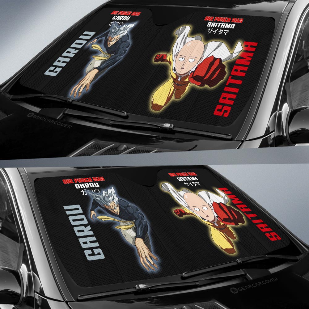 Garou Saitama Car Sunshade Custom One Punch Man Anime Car Interior Accessories - Gearcarcover - 2