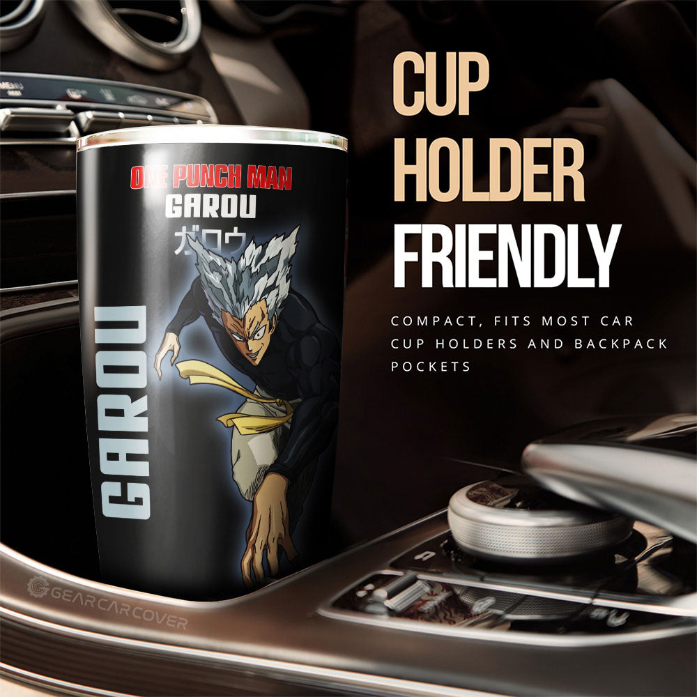 Garou Tumbler Cup Custom One Punch Man Anime Car Interior Accessories - Gearcarcover - 3