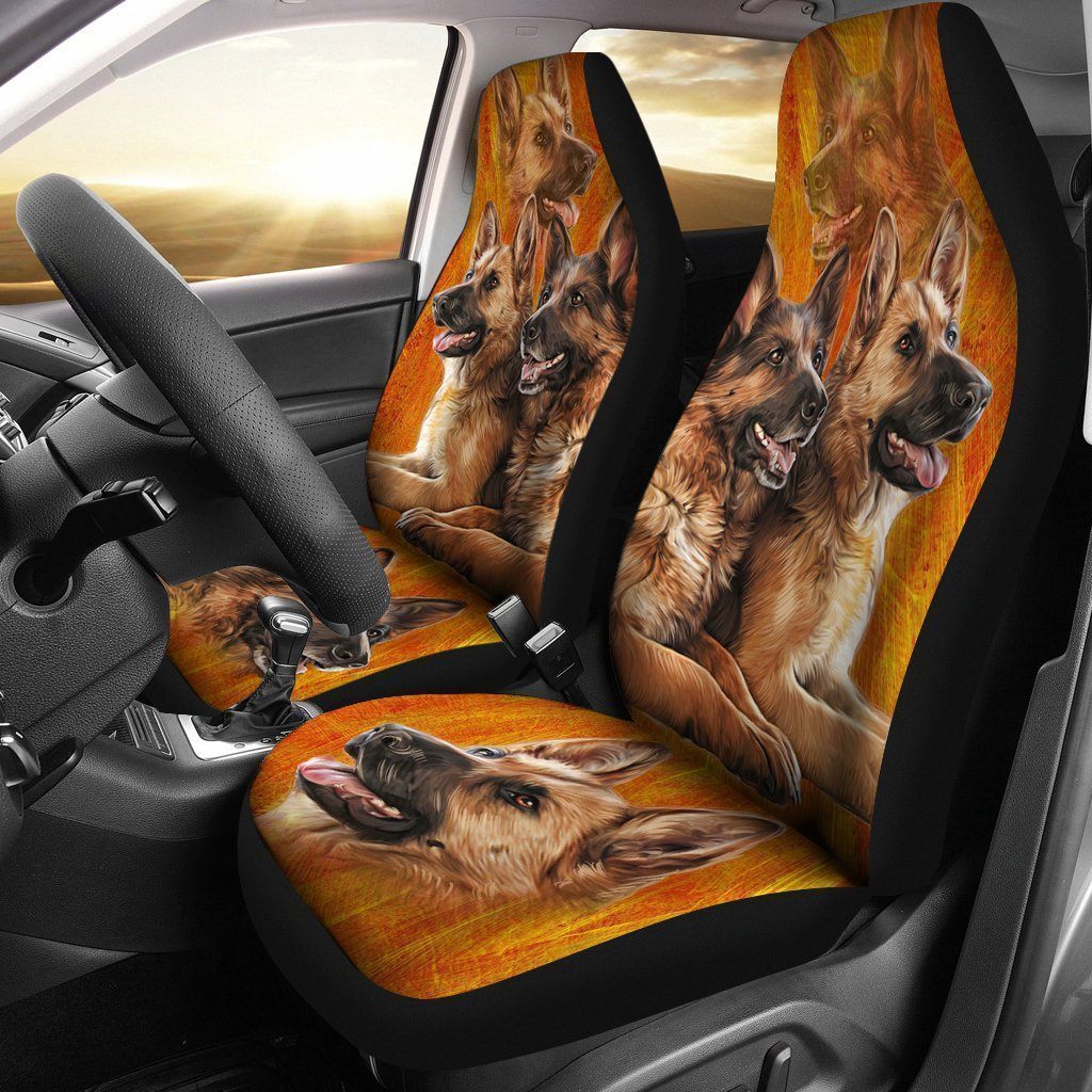 German Shepherd Car Seat Covers Custom Vintage Car Accessories For Dog Lovers - Gearcarcover - 2