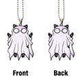 Ghost Kitty Halloween Ornament Custom Car Accessories - Gearcarcover - 4