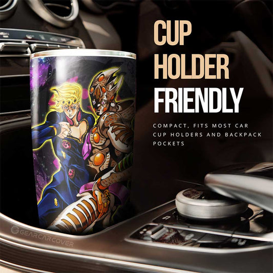 Giorno Giovanna Tumbler Cup Custom Galaxy Manga JJBA Anime - Gearcarcover - 2