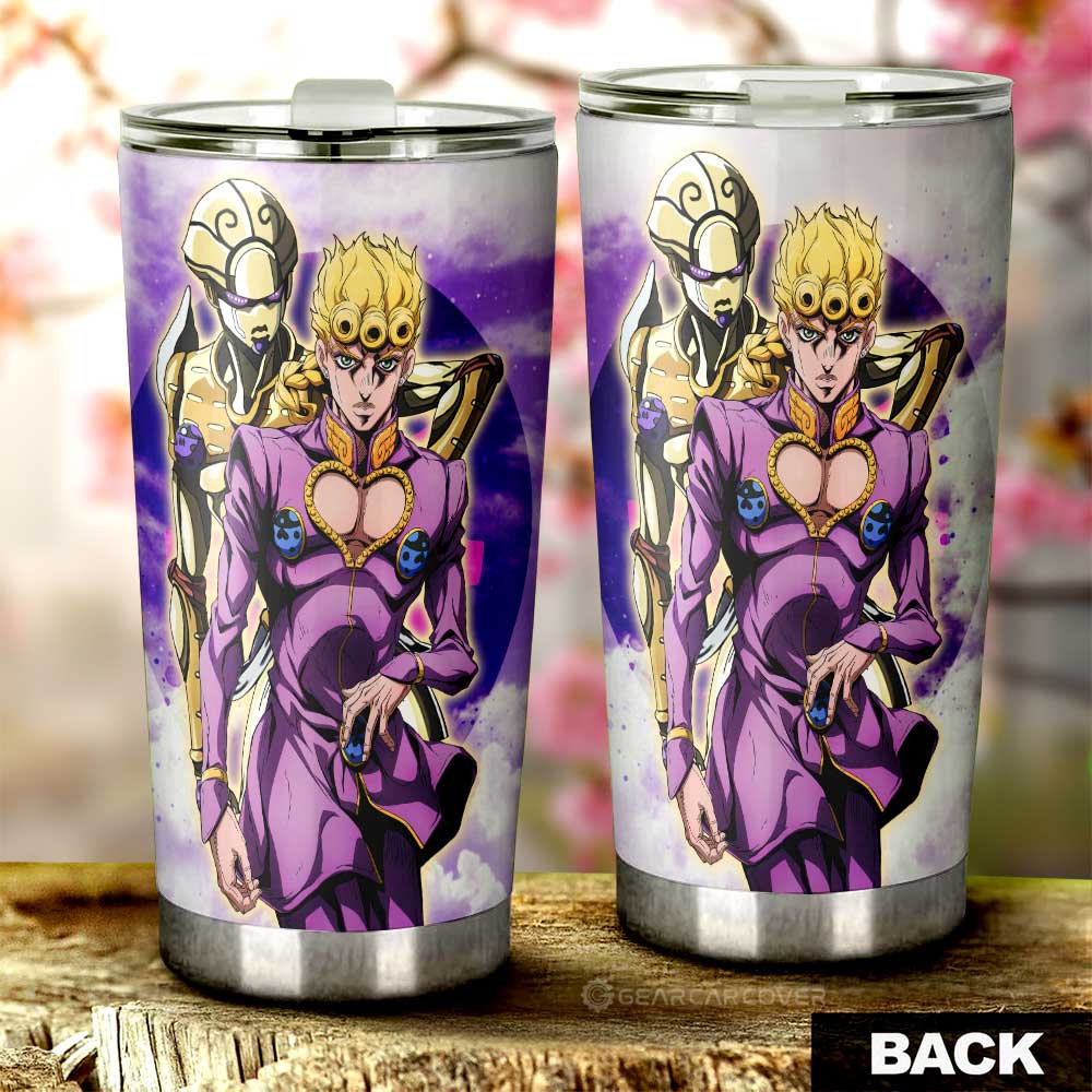 Giorno Giovanna Tumbler Cup Custom Jojo's Bizarre Adventures Anime - Gearcarcover - 3