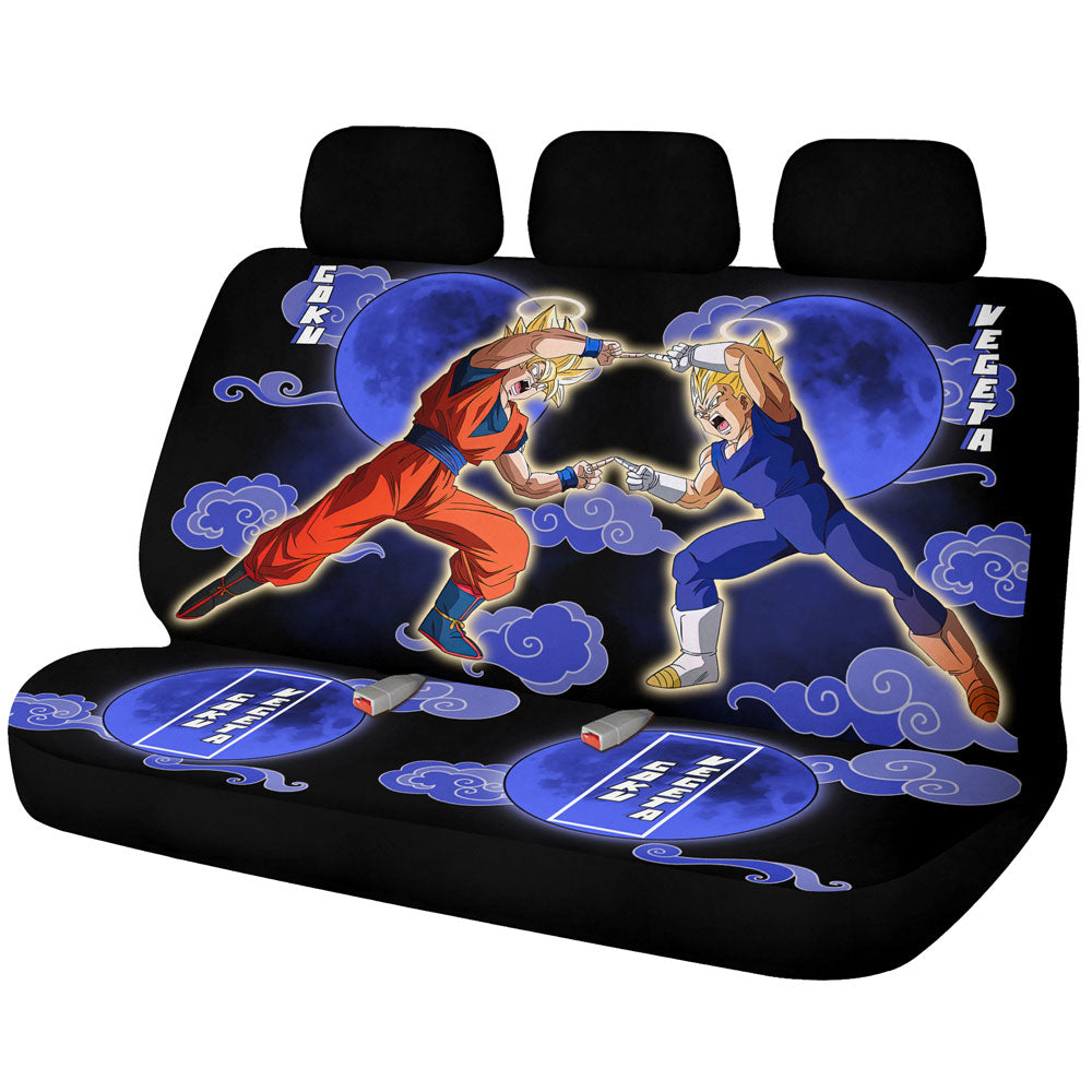 Goku And Vegeta Car Back Seat Covers Custom Dragon Ball Anime Car Accessories - Gearcarcover - 1