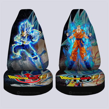 Goku And Vegeta Car Seat Covers Custom Dragon Ball Anime Car Accessories - Gearcarcover - 1