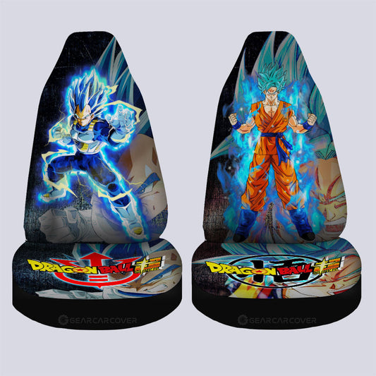 Goku And Vegeta Car Seat Covers Custom Dragon Ball Anime Car Accessories - Gearcarcover - 1