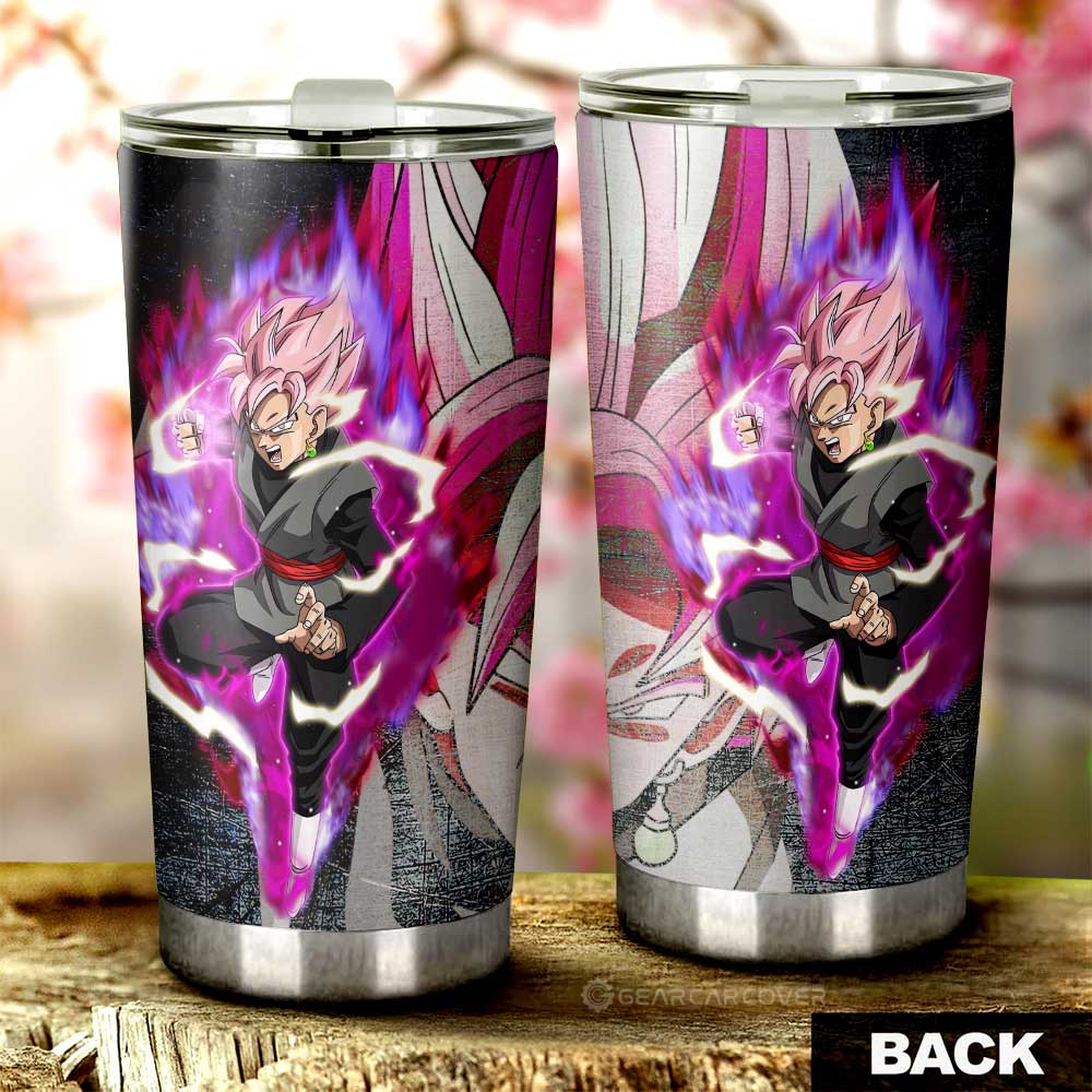 Goku Black Rose Tumbler Cup Custom Dragon Ball Anime Car Interior Accessories - Gearcarcover - 3