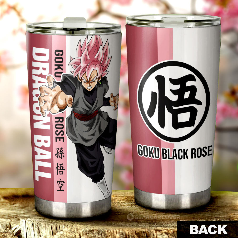 Goku Black Rose Tumbler Cup Custom Dragon Ball Car Accessories For Anime Fans - Gearcarcover - 3