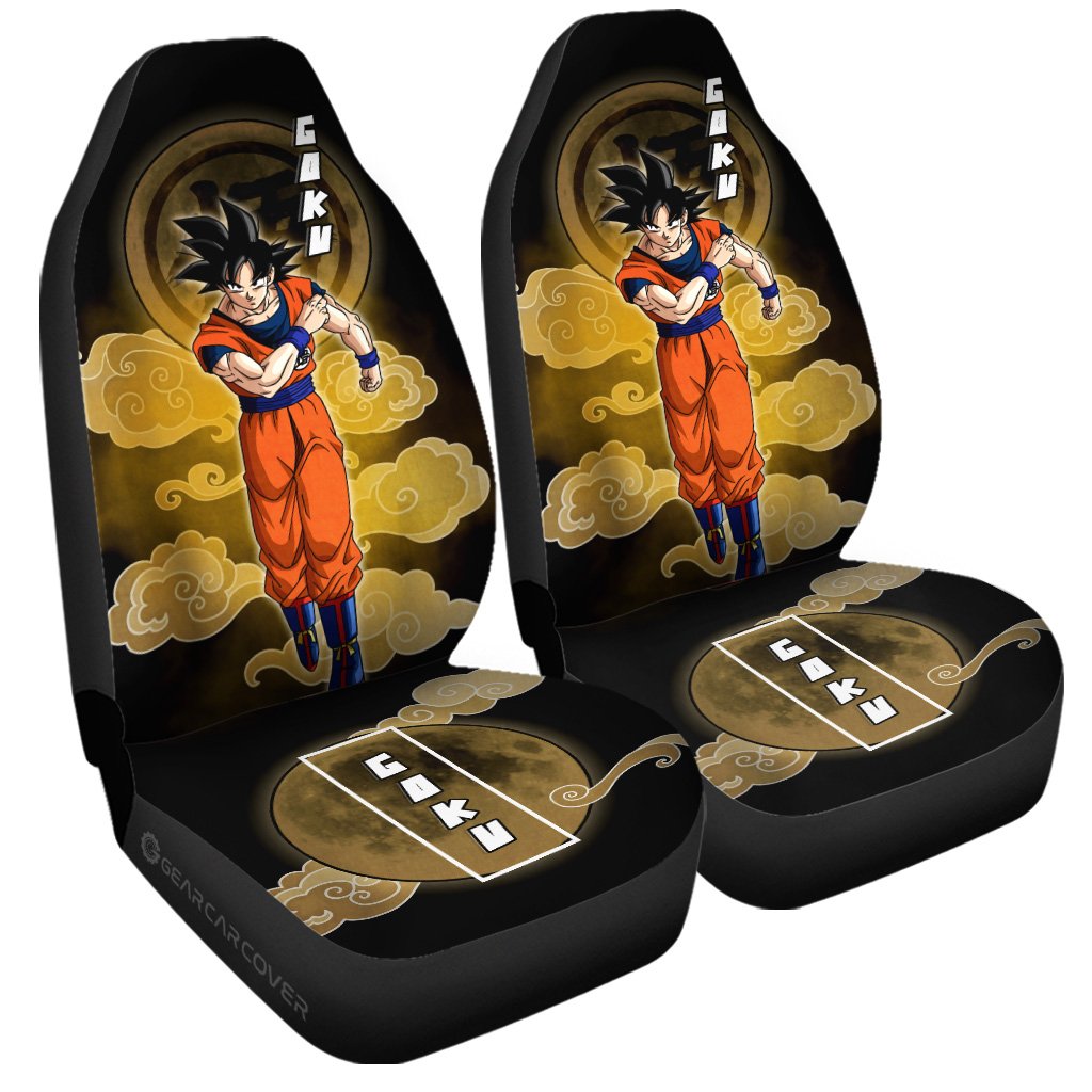 Goku Car Seat Covers Custom Dragon Ball Anime Car Interior Accessories - Gearcarcover - 3