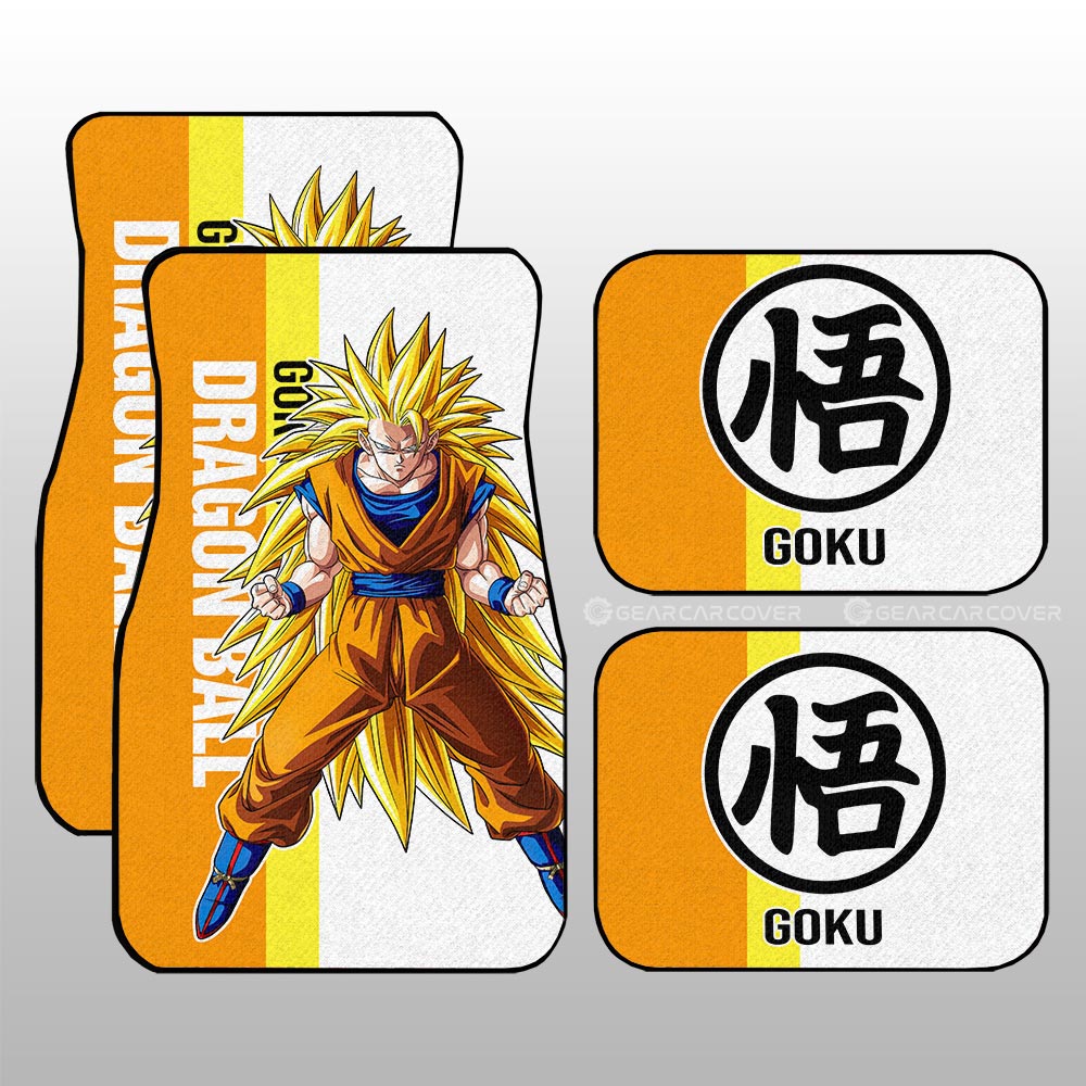 Goku SSJ Car Floor Mats Custom Dragon Ball Car Accessories For Anime Fans - Gearcarcover - 1