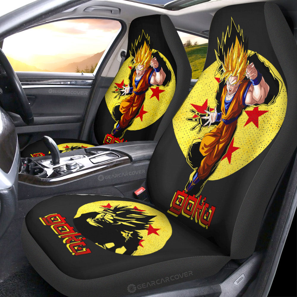 Goku SSJ Car Seat Covers Custom Dragon Ball Anime Car Accessories - Gearcarcover - 1