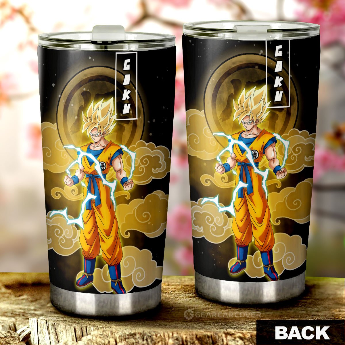 Goku SSJ Tumbler Cup Custom Anime Dragon Ball Car Accessories - Gearcarcover - 3