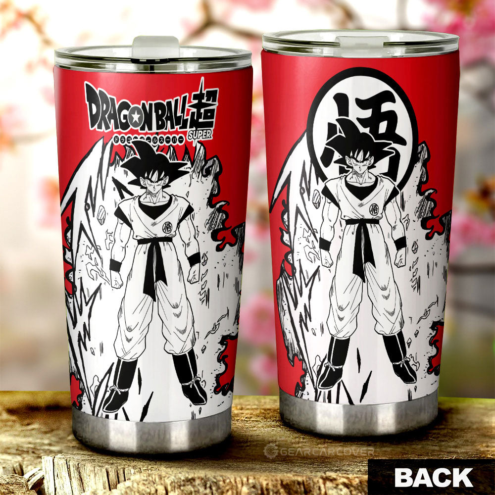 Goku Tumbler Cup Custom Dragon Ball Anime Car Accessories Manga Style For Fans - Gearcarcover - 3