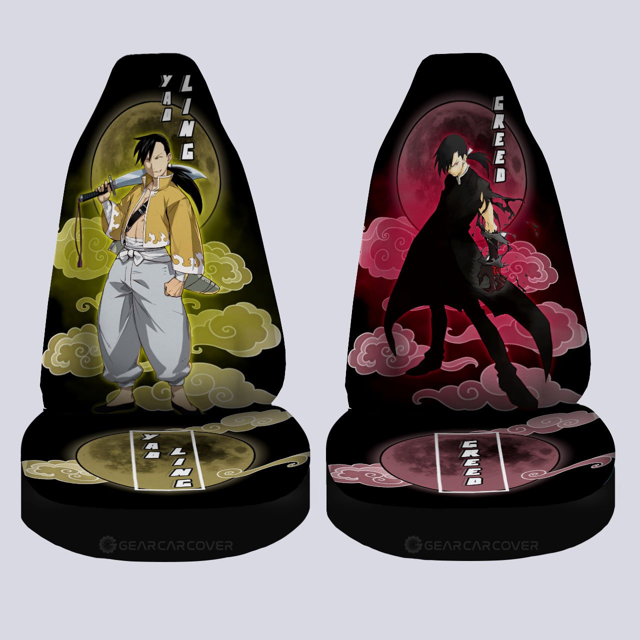 Greed And Ling Yao Car Seat Covers Fullmetal Alchemist Car Accessories - Gearcarcover - 4