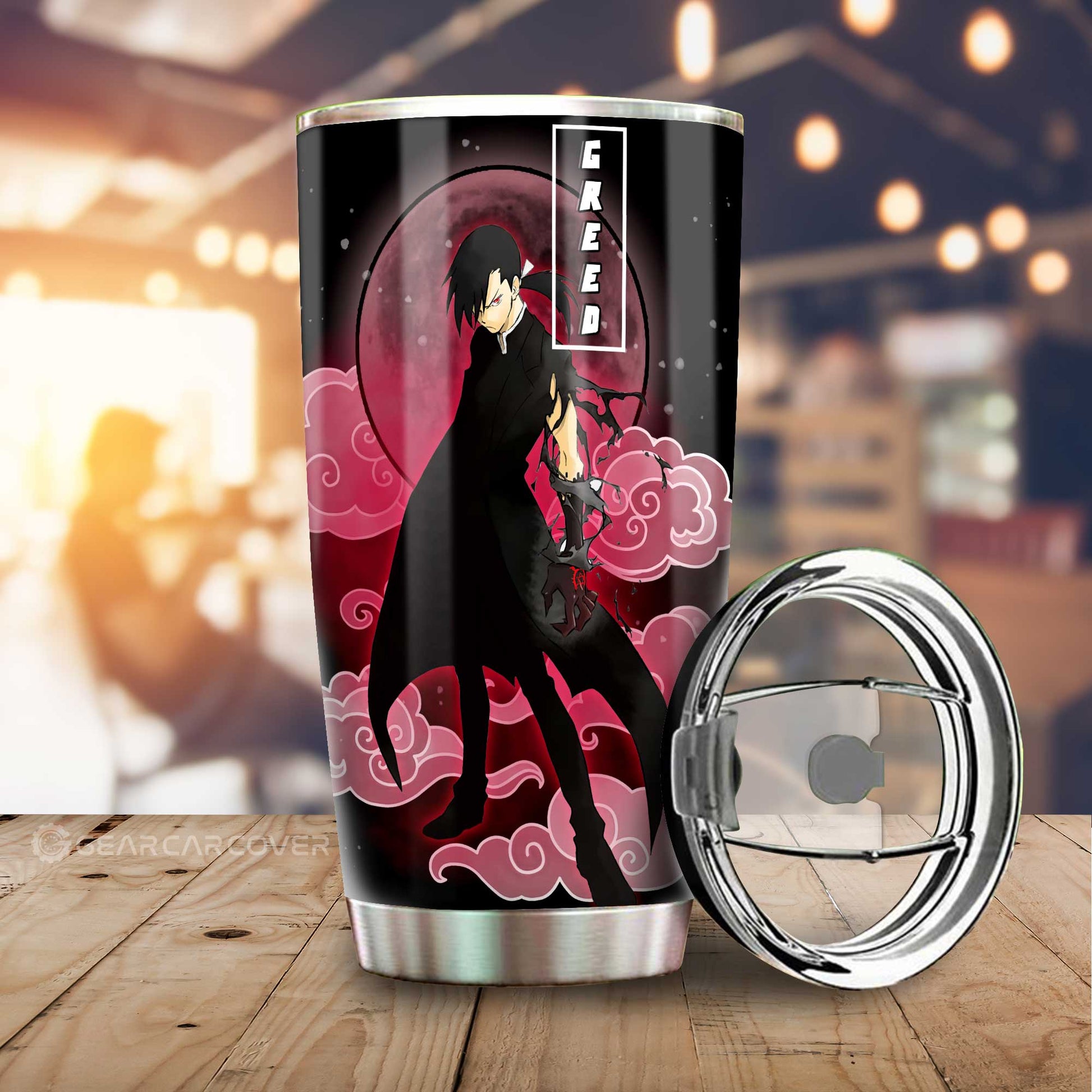 Greed Tumbler Cup Custom Fullmetal Alchemist Anime Car Interior Accessories - Gearcarcover - 1